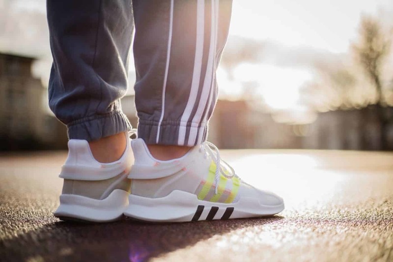 Adidas eqt clearance white on feet